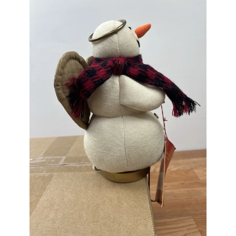 Vintage Hallmark‎ Snowman Angel Plush Stocking Hanger NEW with Tags